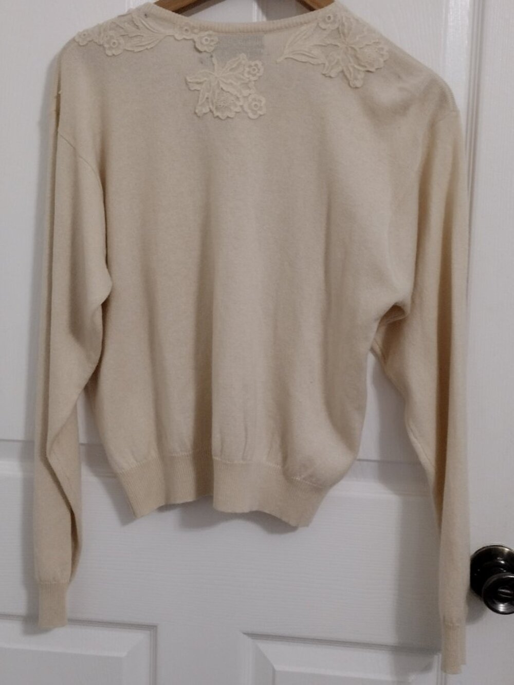 Vintage Ralph Lauren Blue Label Cashmere Silk Cardigan Sweater Women's Large NWT - Picture 7 of 11